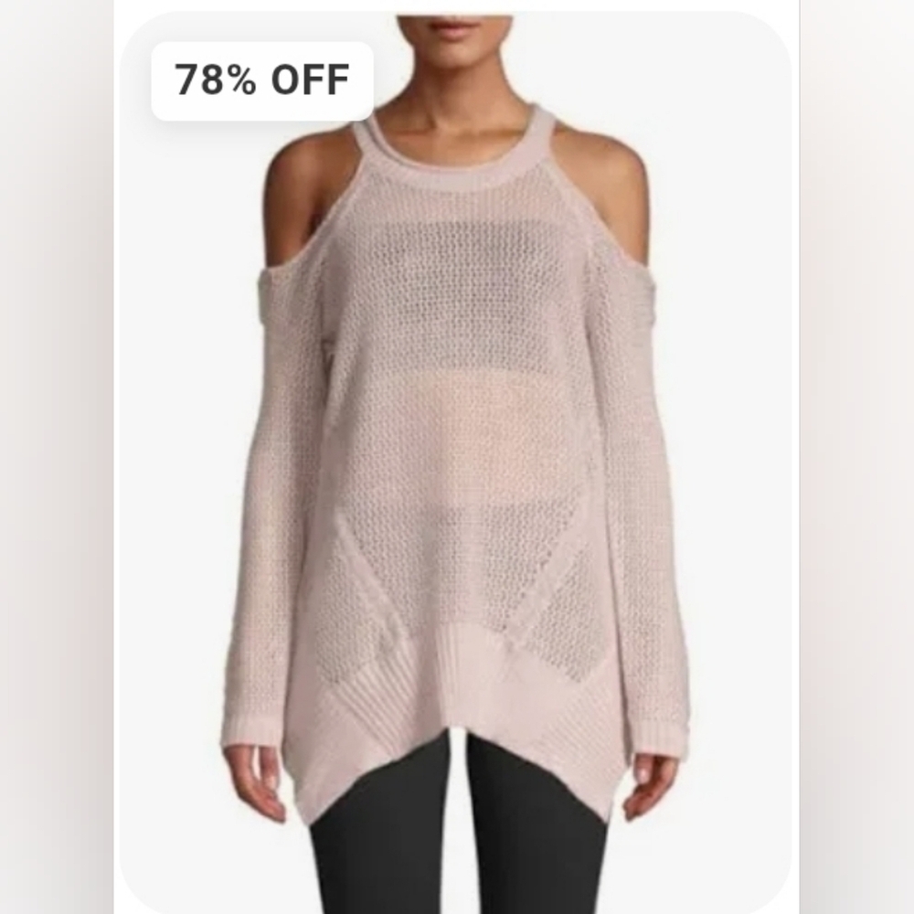 Willow & Clay Cold shoulder sweater from Nordstrom Long Sleeve Pink Cotton Sz M